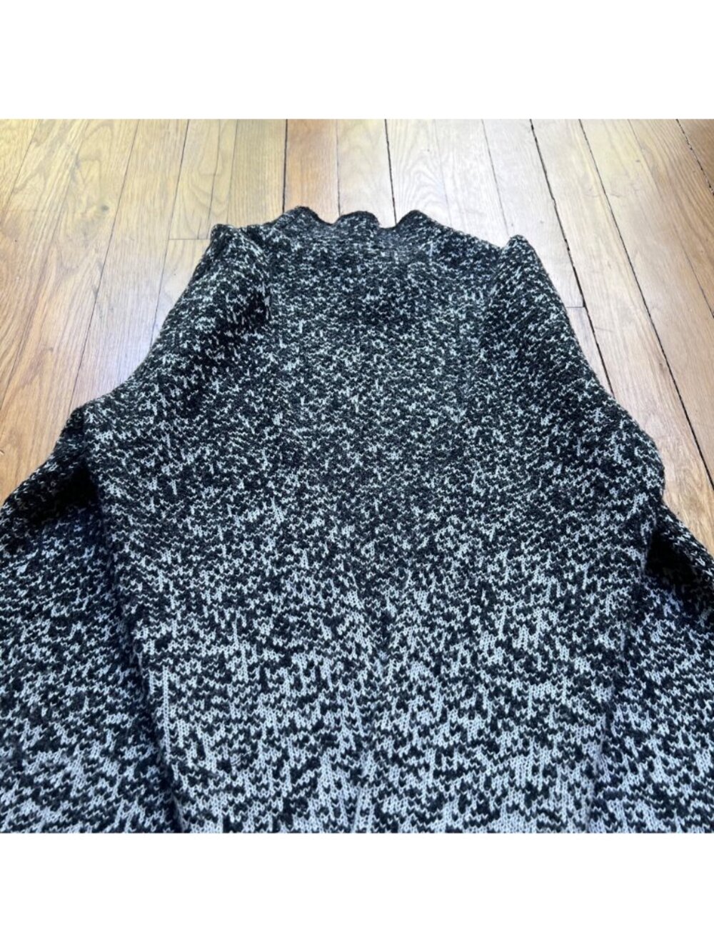 J. Jill Pure Jill Size M Gray Black Gradient Ombre Knit Mock Neck Tunic Sweater - Picture 15 of 16
